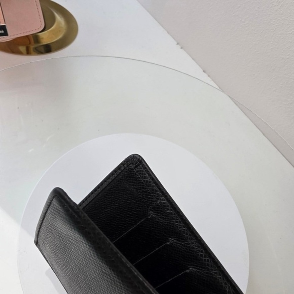 Louis Vuitton Brazza Taiga Wallet long Bifold Leather Black Slim - Picture 8 of 16